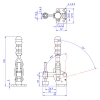 Vertical Toggle Clamp Flat Base Fixed & Solid Arm