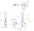 Vertical Toggle Clamp Flat Base Fixed & Solid Arm