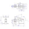 Vertical Toggle Clamp 'T' Handle & Low Profile