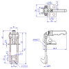 GH-40820 Model of Pull Action Latch Clamps Vertical Versions