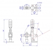 Vertical Toggle Clamp Flat Base Slotted Arm