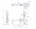 Vertical Toggle Clamp Flat Base Slotted Arm