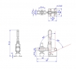 Vertical Toggle Clamp Flat Base Slotted Arm