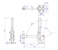 Vertical Toggle Clamp Flat Base Fixed & Solid Arm