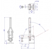 Vertical Toggle Clamp Flat Base Fixed & Solid Arm