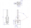 Vertical Toggle Clamp Flat Base Fixed & Solid Arm