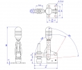 Vertical Toggle Clamp Flat Base Slotted Arm