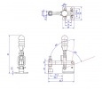 Vertical Toggle Clamp Flat Base Fixed & Solid Arm