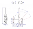 Vertical Toggle Clamp Straight Base All Arm Types