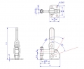 Vertical Toggle Clamp Flat Base Fixed & Solid Arm