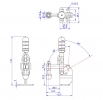 Vertical Toggle Clamp Flat Base Fixed & Solid Arm