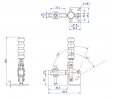 Vertical Toggle Clamp Flat Base Slotted Arm