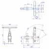 Vertical Toggle Clamp 'T' Handle & Low Profile