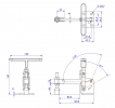 Vertical Toggle Clamp 'T' Handle & Low Profile