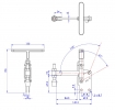 Vertical Toggle Clamp 'T' Handle & Low Profile