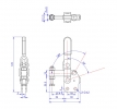 Vertical Toggle Clamp Straight Base All Arm Types