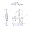 Vertical Toggle Clamp Straight Base All Arm Types