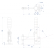 Vertical Toggle Clamp Flat Base Fixed & Solid Arm