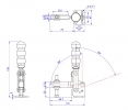 Vertical Toggle Clamp Flat Base Slotted Arm