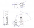 Vertical Toggle Clamp Flat Base Slotted Arm