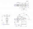 Vertical Toggle Clamp 'T' Handle & Low Profile