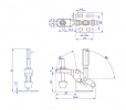 Vertical Toggle Clamp Flat Base Slotted Arm