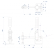 Vertical Toggle Clamp Flat Base Fixed & Solid Arm