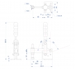 Vertical Toggle Clamp Flat Base Fixed & Solid Arm