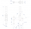 Vertical Toggle Clamp Straight Base All Arm Types