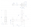 Vertical Toggle Clamp Flat Base Fixed & Solid Arm