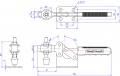 Horizontal Toggle Clamp Flat Base All Arm Types