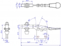 Horizontal Toggle Clamp Straight Base All Arm Types