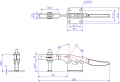 Horizontal Toggle Clamp Flat Base All Arm Types (Stainless Steel)