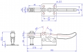 Horizontal Toggle Clamp Flat Base All Arm Types (Stainless Steel)