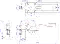 Horizontal Toggle Clamp Flat Base All Arm Types