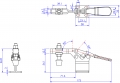 Horizontal Toggle Clamp Flat Base All Arm Types