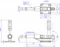 Push Pull Toggle Clamp Flat Base