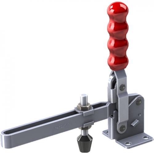 Vertical Toggle Clamp Flat Base Slotted Arm