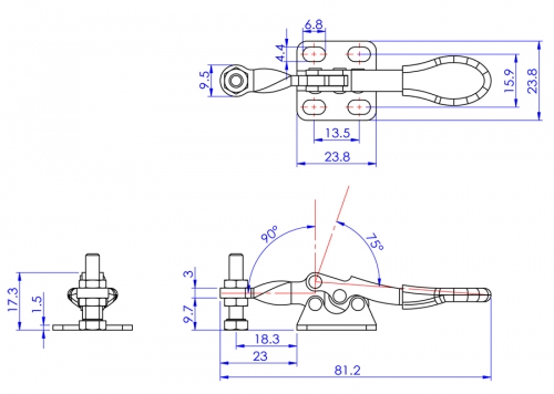 GH-201-A Model of Horizontal Hold Down Clamps