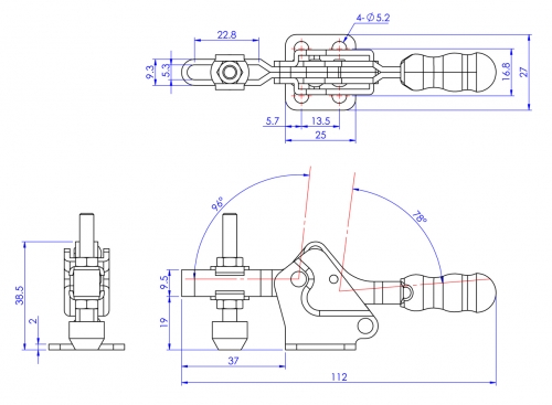 平底座/各式壓把 (不銹鋼)