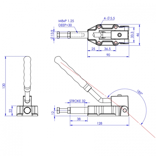 Push Pull Toggle Clamp Heavy Duty