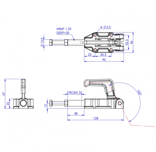 Push Pull Toggle Clamp Heavy Duty