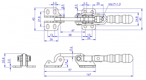 Hook Toggle Clamps (Stainless Steel)