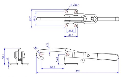 GH-40371 Model of Hook Toggle Clamps