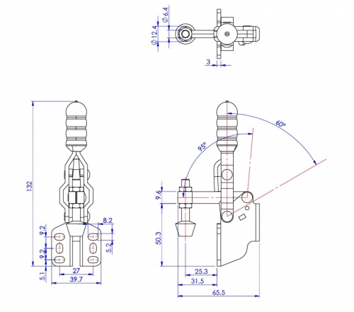 Vertical Toggle Clamp Side Mounting Type