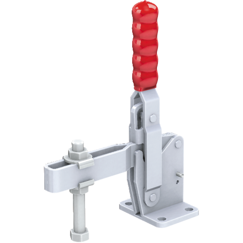 Vertical Toggle Clamp Flat Base Slotted Arm