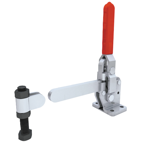 Vertical Toggle Clamp Flat Base Fixed & Solid Arm