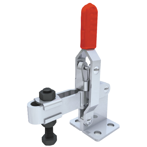 Vertical Toggle Clamp Flat Base Slotted Arm