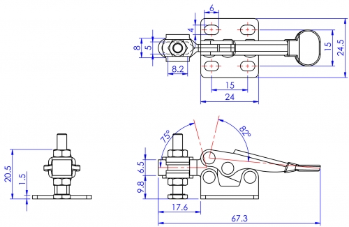 GH-20400 Model of Horizontal Hold Down Clamps