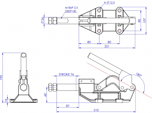 Push Pull Toggle Clamp Heavy Duty